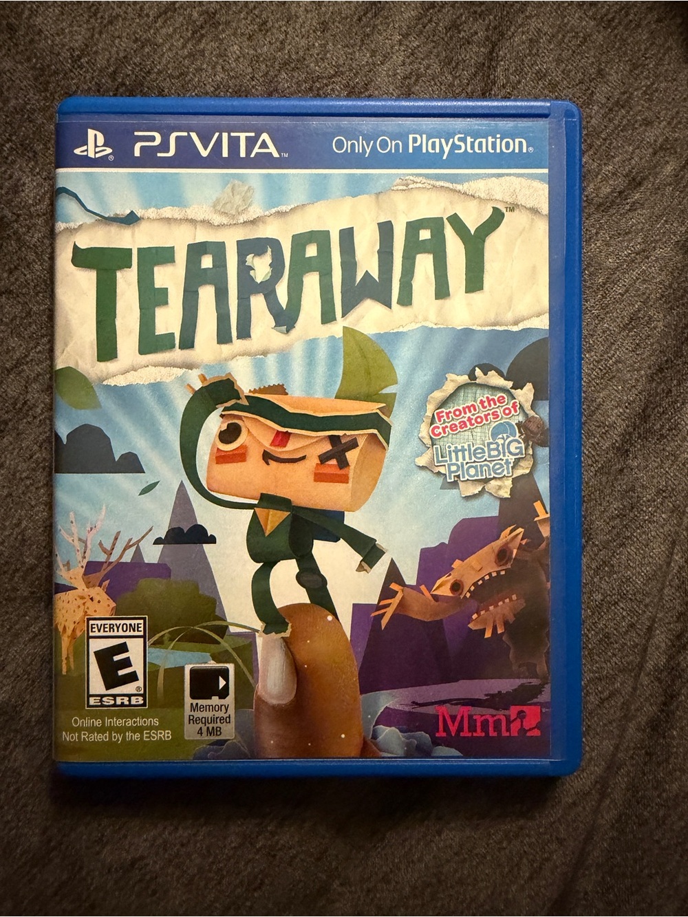 Tearaway Sony PlayStation Vita PS Vita 2013 Game Case Tested Working